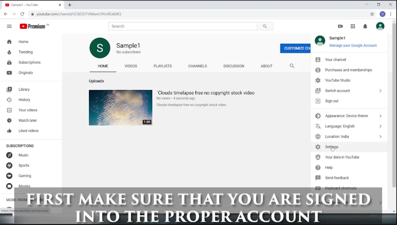 how to transfer youtube account to another email