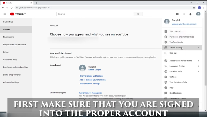 transfer youtube account to another email