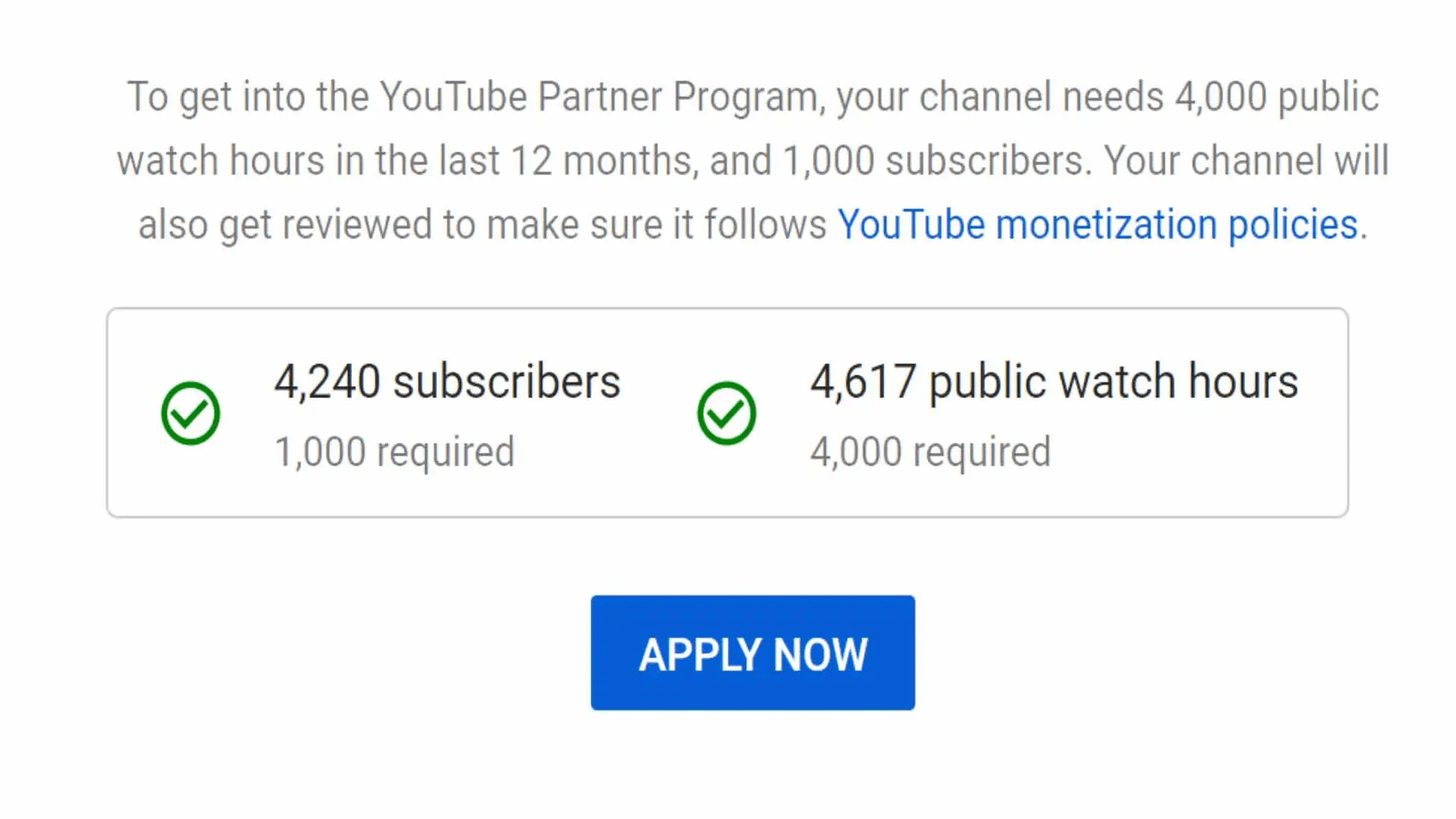 how many subscribers do you need to make money on youtube