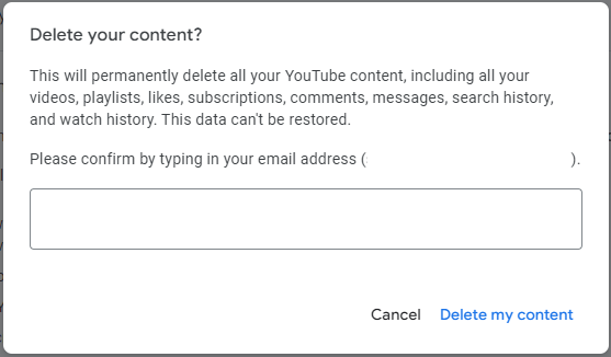 deleting youtube channel