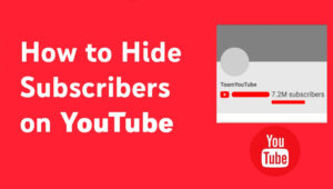 how to hide subscribers on youtube