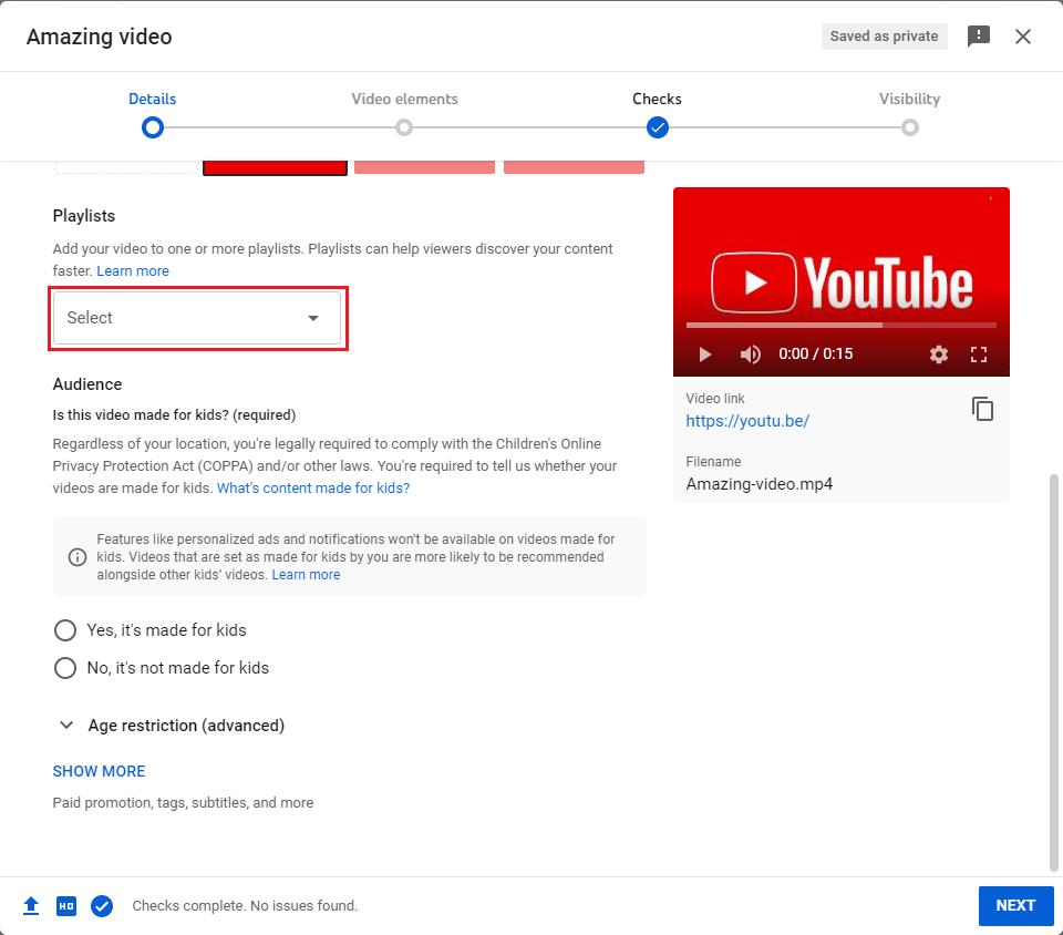 how upload a video to youtube